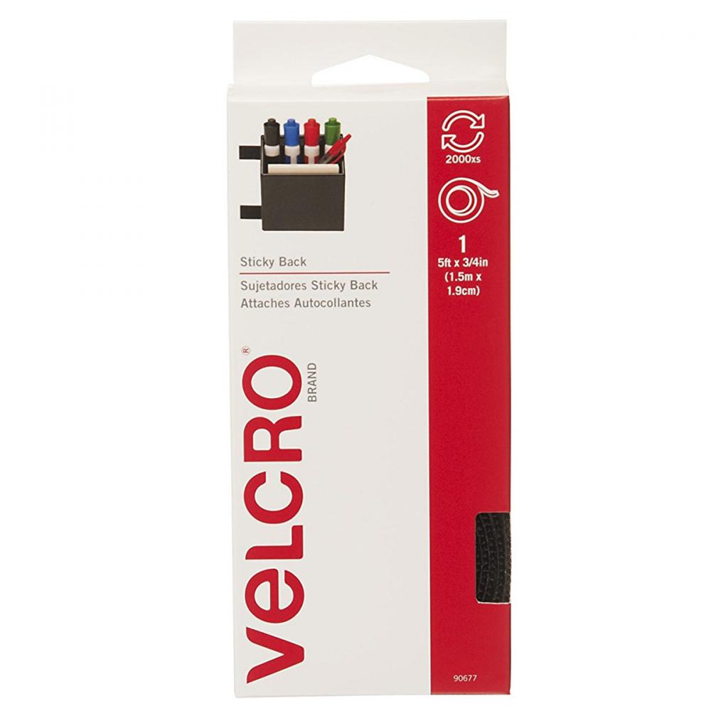 Velcro® Sticky Back Tape ¾in x 5ft  Black