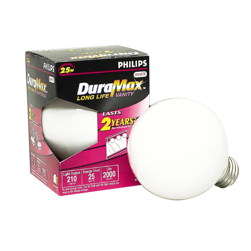 Offer 83012683 Bulb Vanity Globe Duramax Long Life 40W White G25 Philips 12676-3