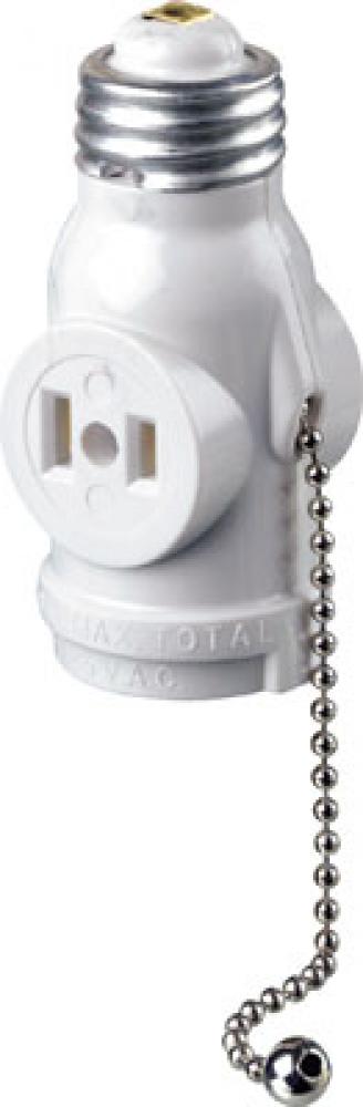 Socket Pull-Chain White Current Tap