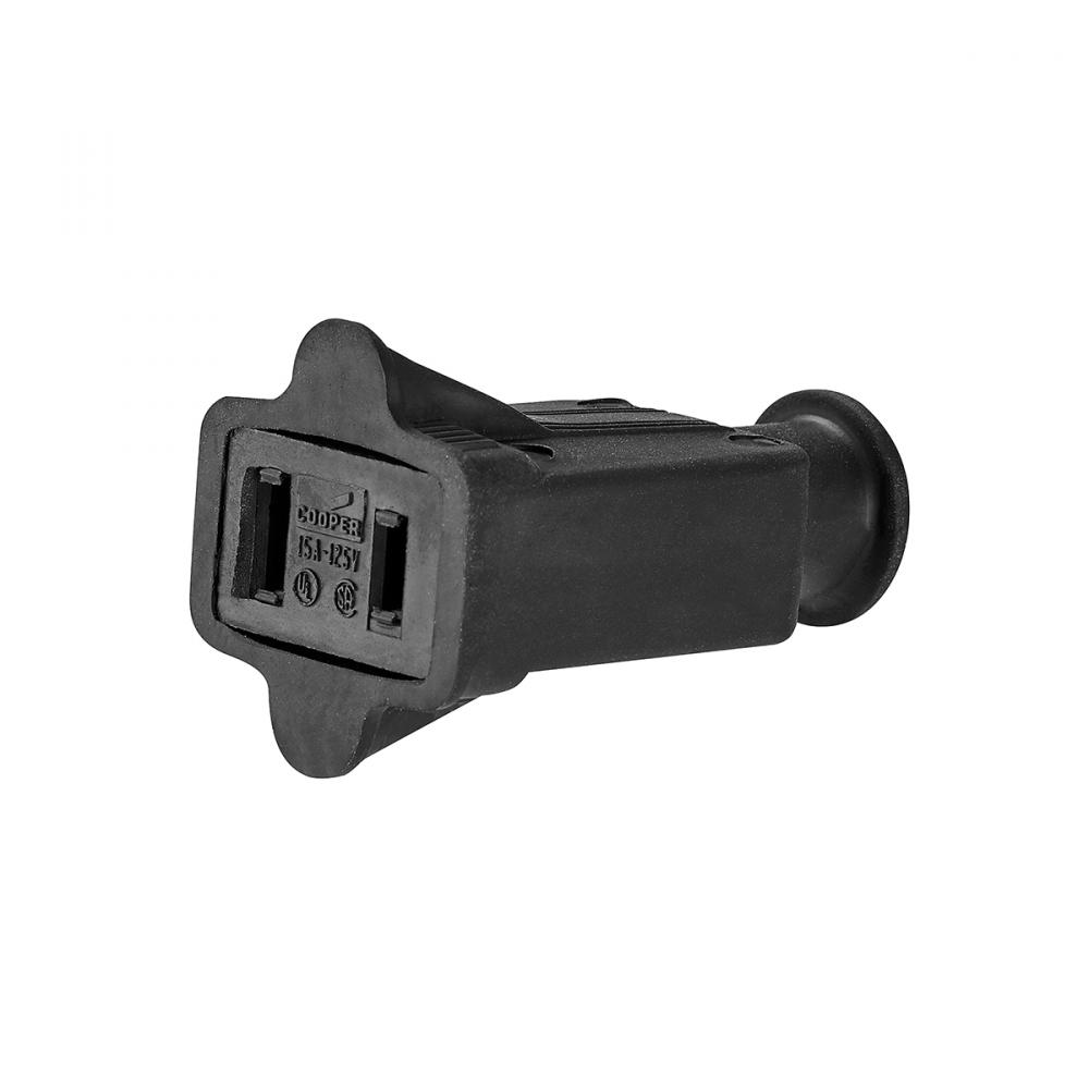 86BK Electrical Plug 15-Amp 125-Volt 2-Wire Black