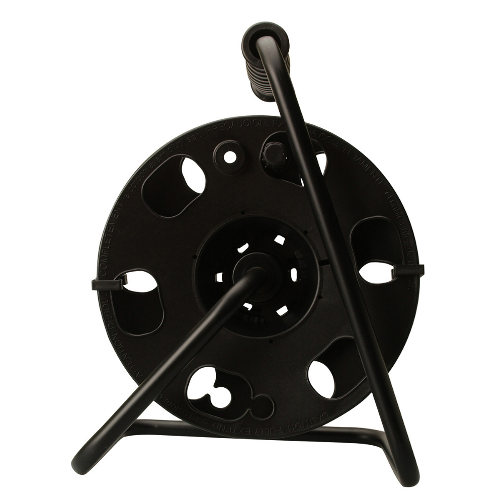 Metal Extension Cord Reel Stand Black