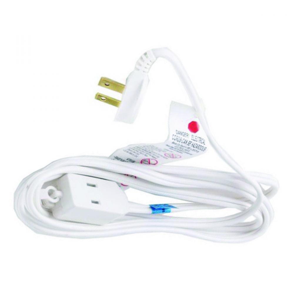 Extension Cord Indoor Thin Plug SPT2 16/2 3-Outlet 2.5m White