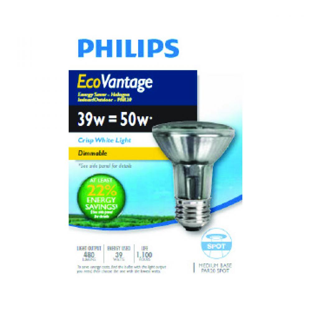 Bulb PAR20 Flood Halogen Energy Saver Dimmable 39W