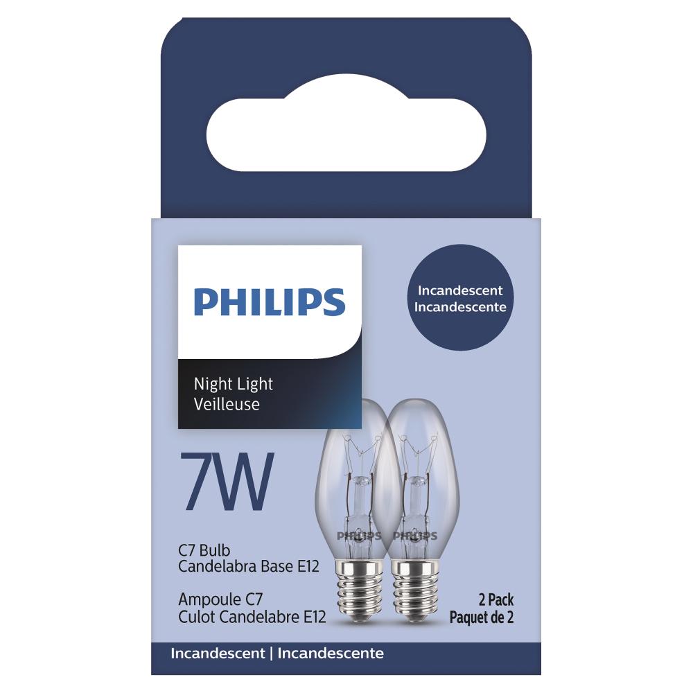 Bulb C7 Incandescent Night Light 7W Clear 2Pk