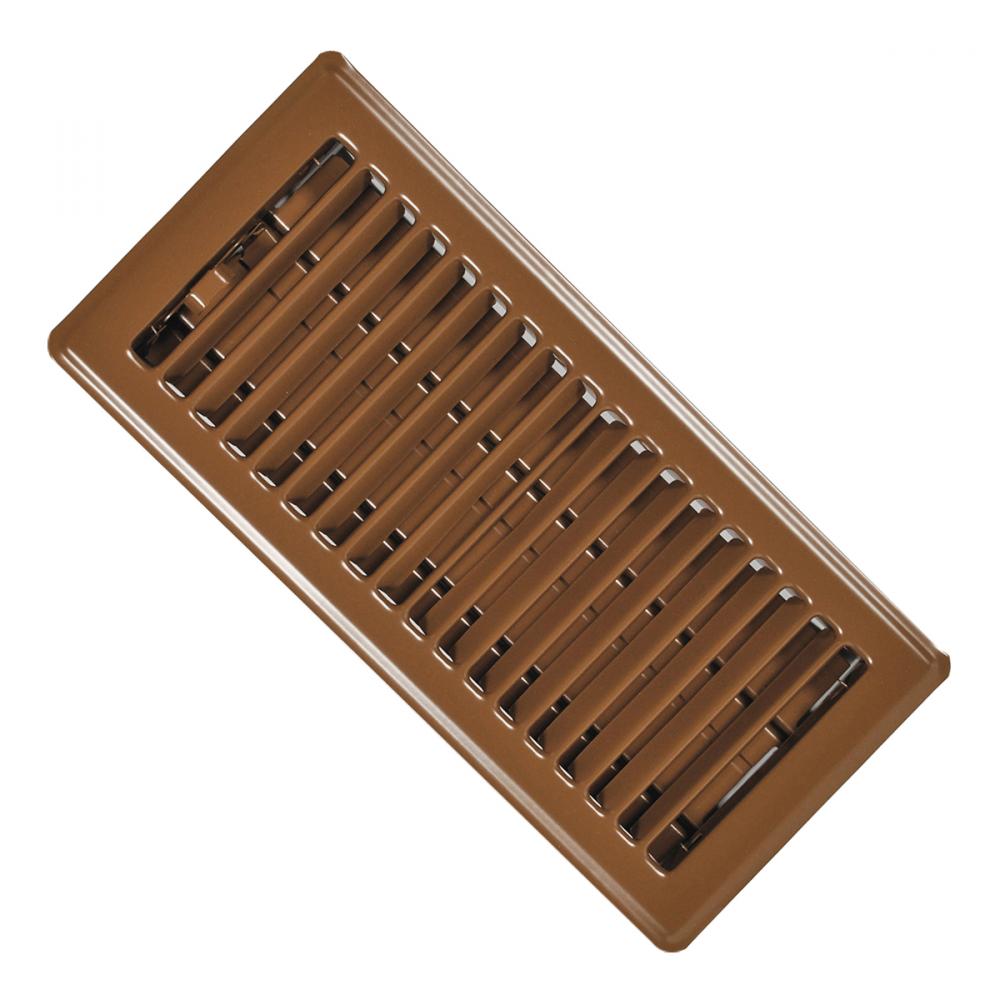 Floor Register Steel 4 x 12in Brown