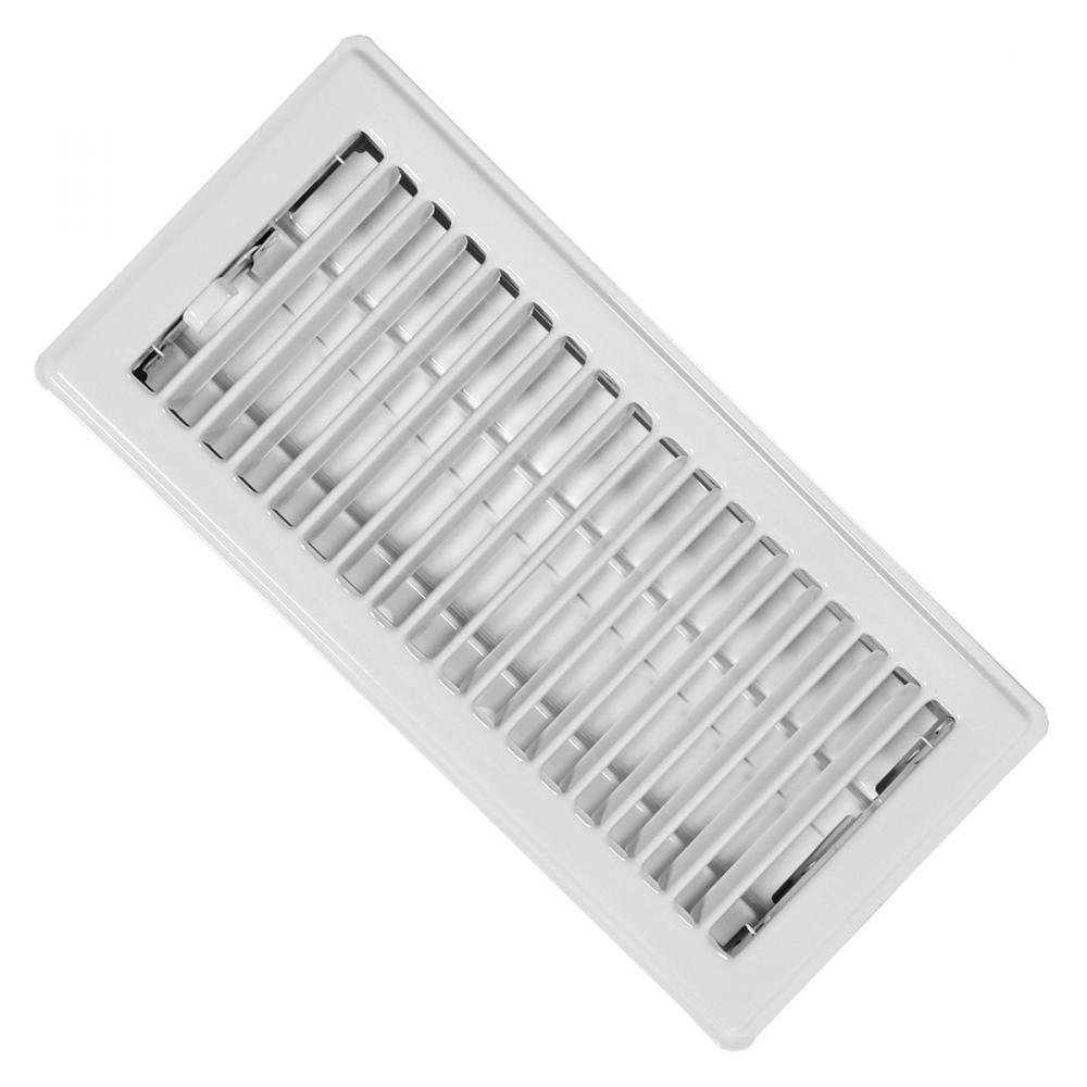 Floor Register Steel 4 x 10in White