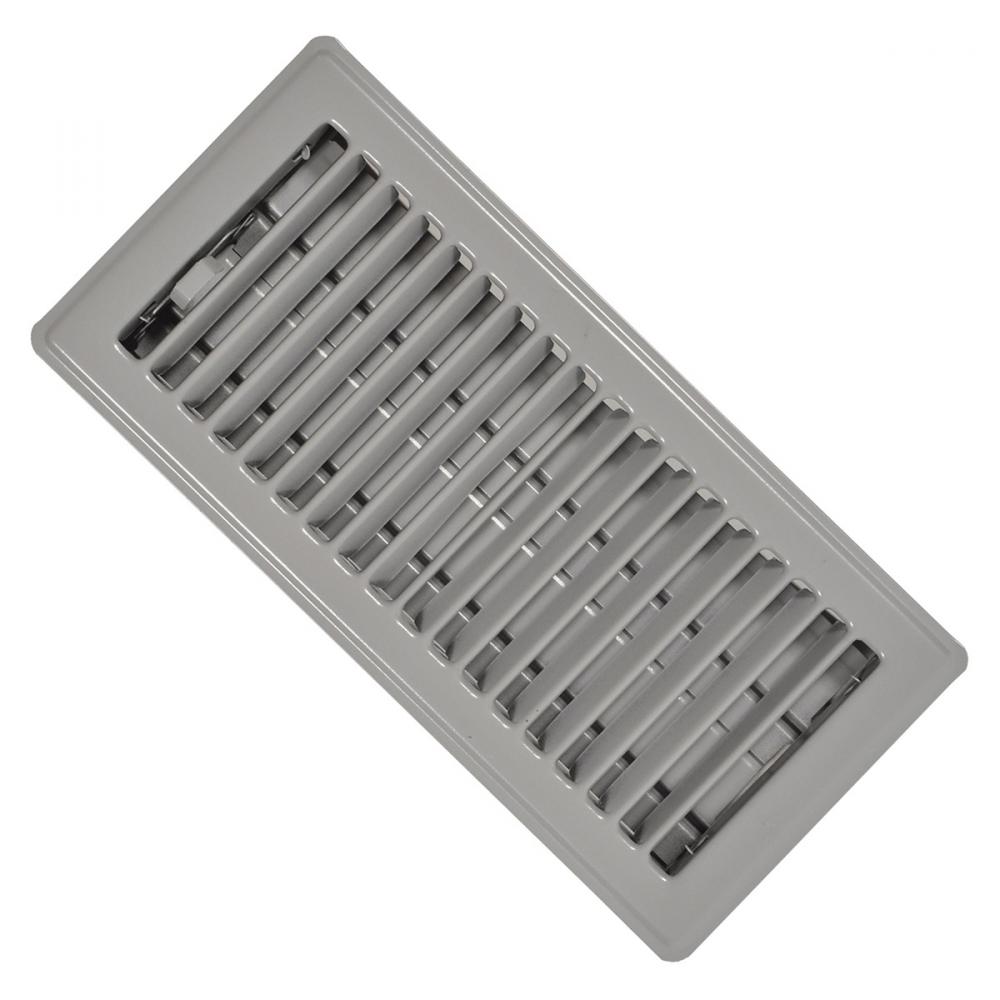 Floor Register Steel 4 x 10in Gray