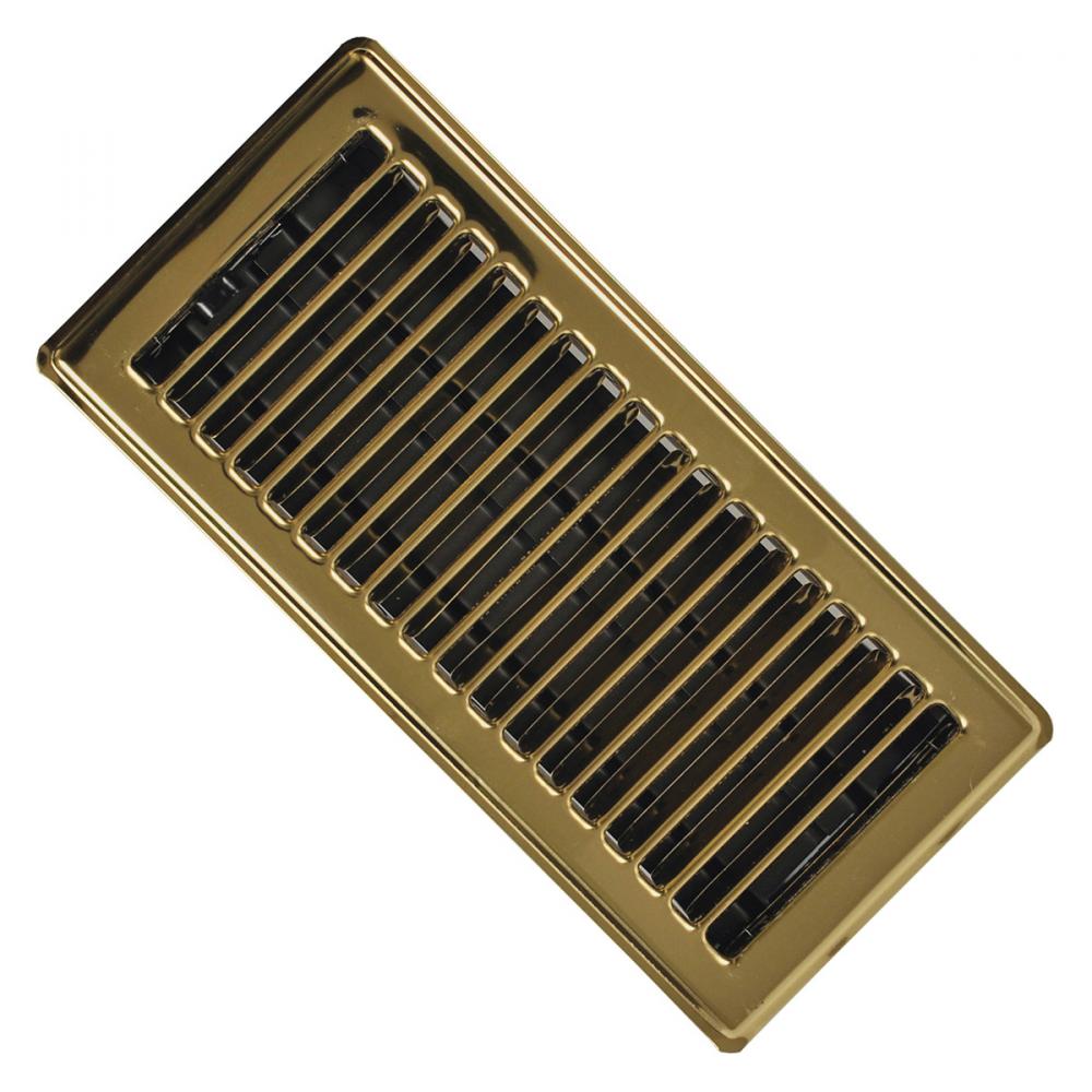 Floor Register Steel 3 x 10in Brass