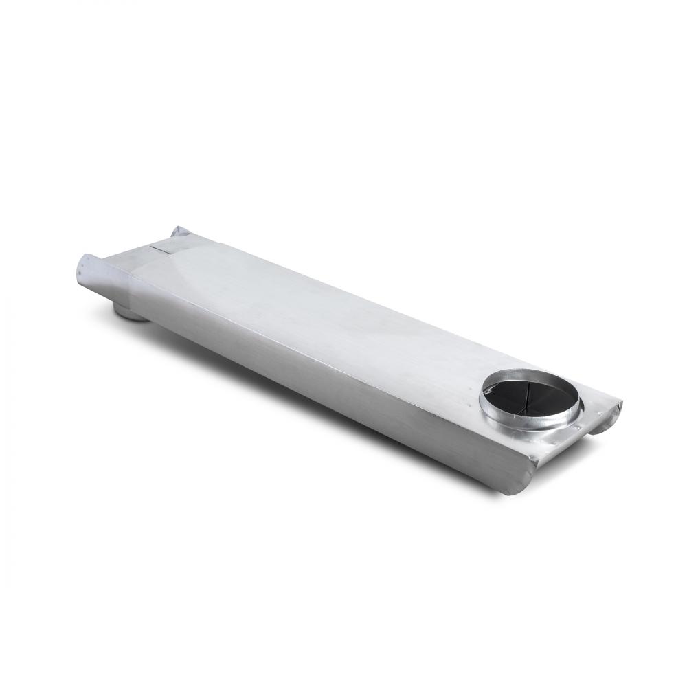 Space Saver Duct 90° Inlet / 90° Outlet  Aluminum