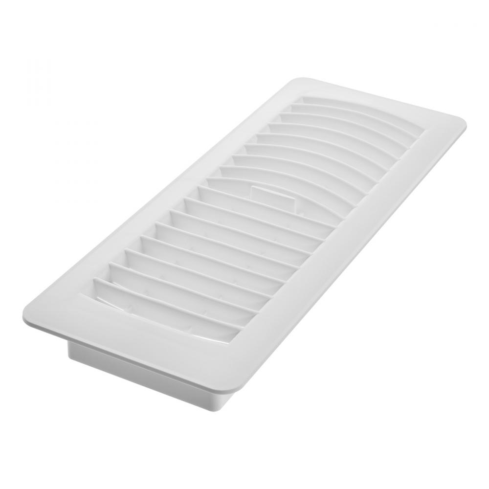 Floor Register Plastic 4 x 12in White