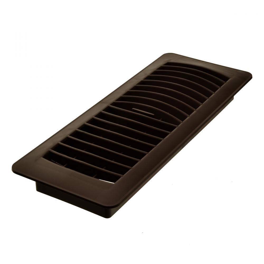 Floor Register Plastic 4 x 12in Brown