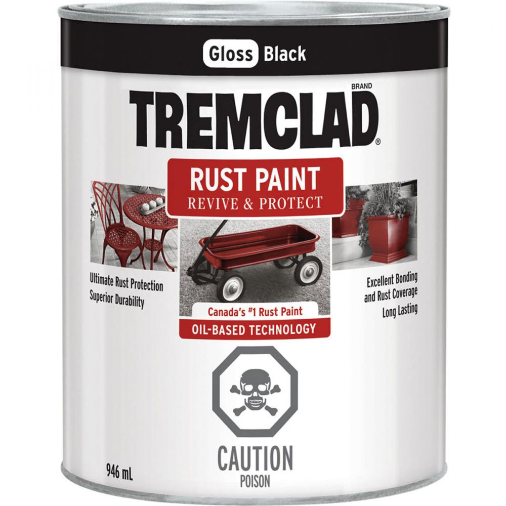 Rust Paint Oil Based 946ml  Gloss Black