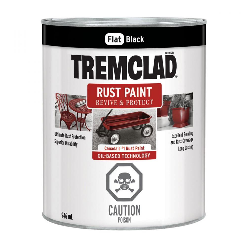 Rust Paint Oil Based 946ml  Flat Black