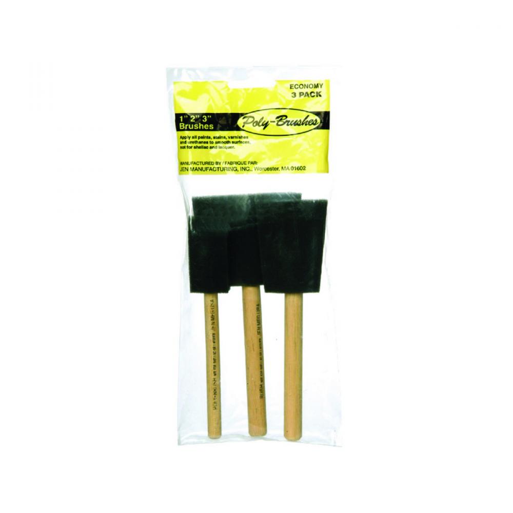 Jen Foam Brush / Wood Handle 1in