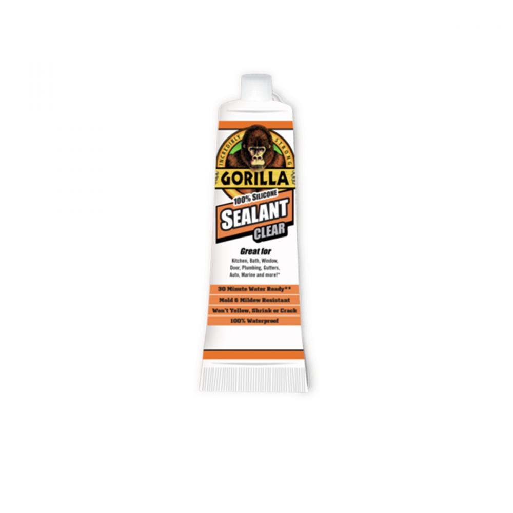 Gorilla A/P Silicone Sealent Tube 2.8oz Clear