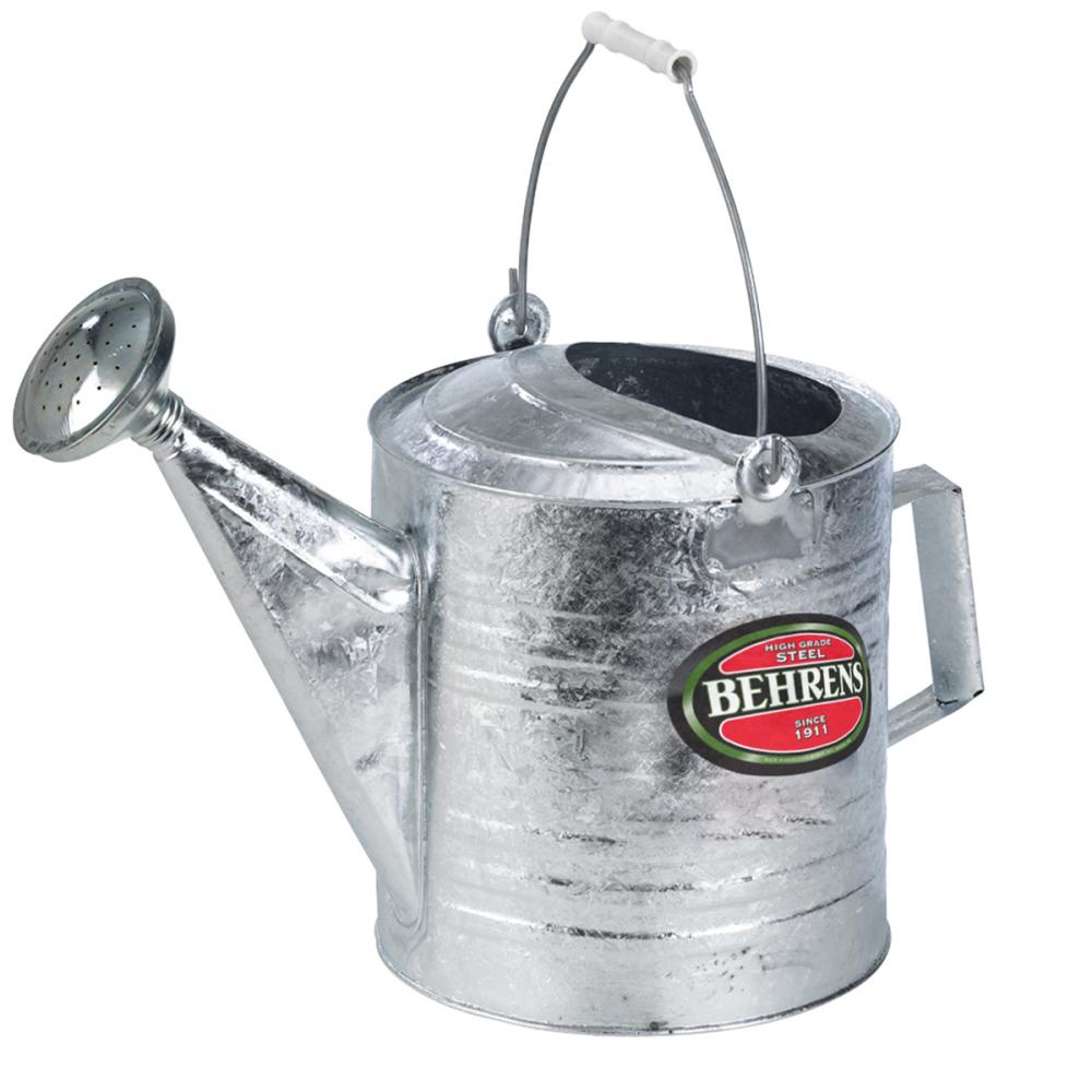 Watering Can Hot Dipped Steel with Red Handle 7L/2Gal