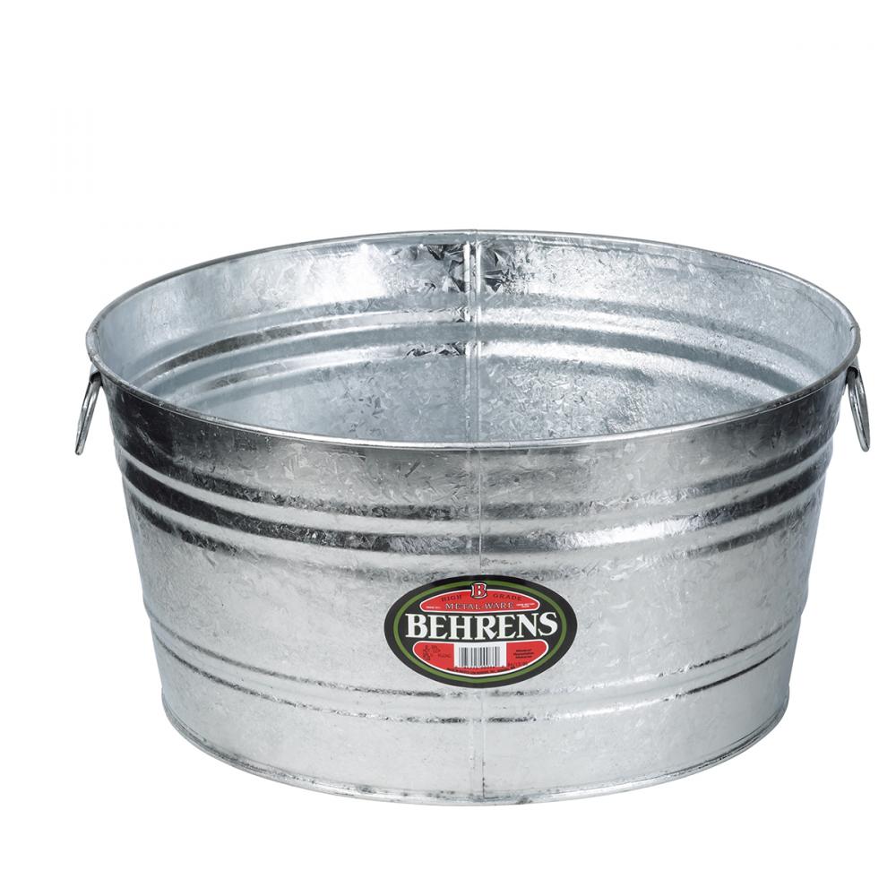 Wash Tub Round Hot Dipped Steel 41L/11Gal