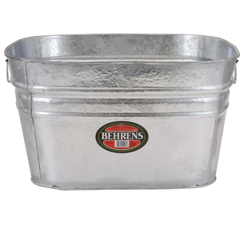 Wash Tub Square Hot Dipped Steel 58.5L/15.5Gal