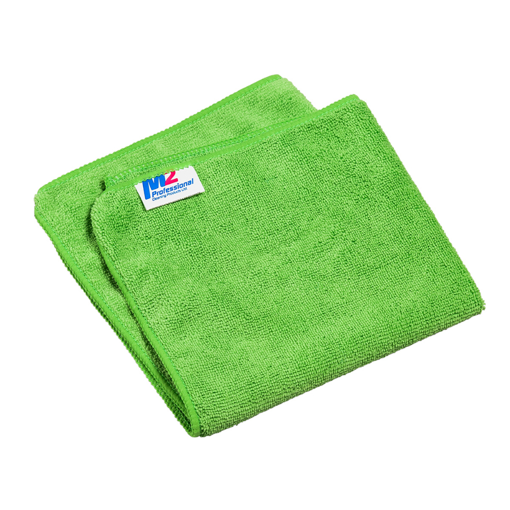 Microfibre Woven Cleaning Cloth 16x16&#34; (40 x 40cm) Green