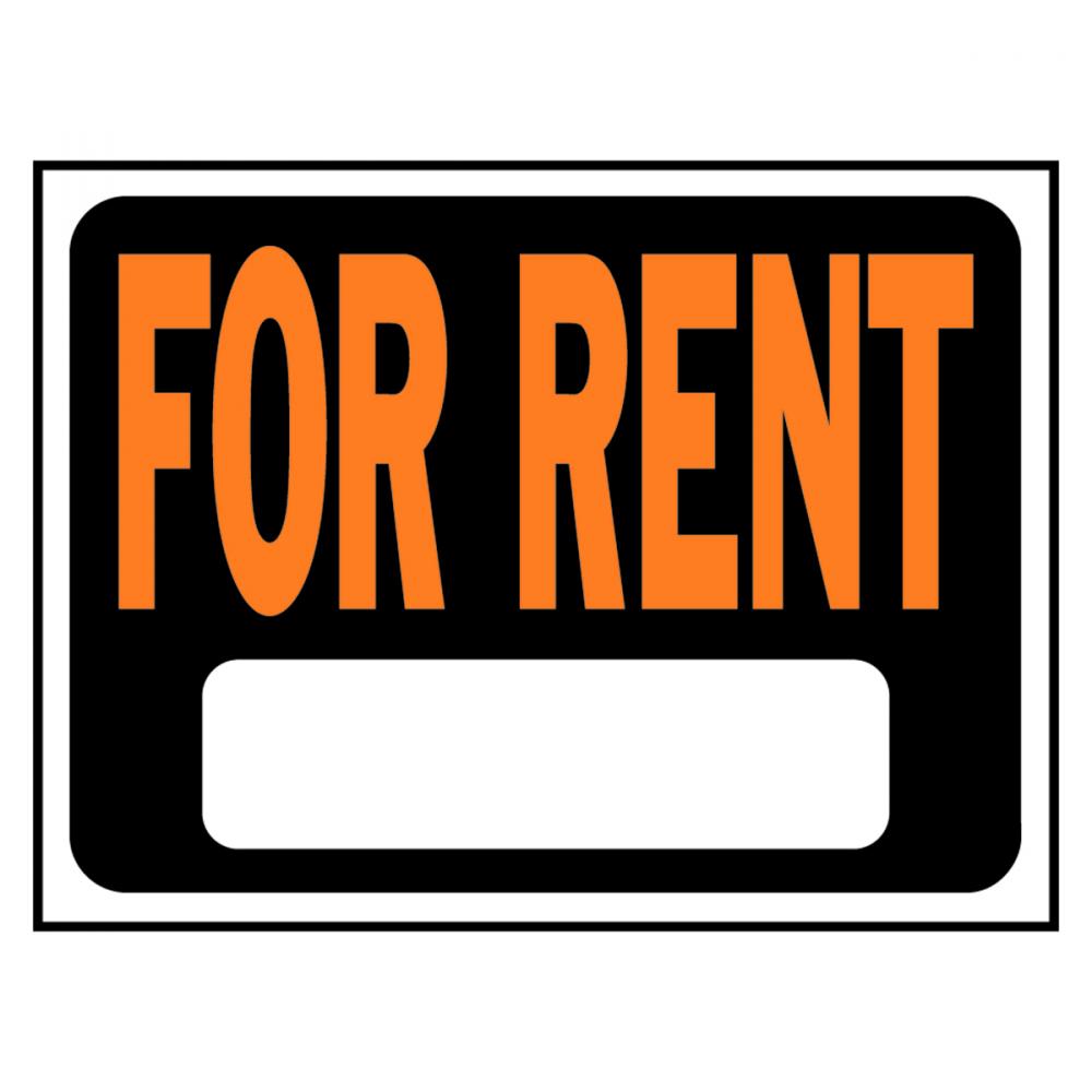 10pk Sign For Rent 8.5in x 12in