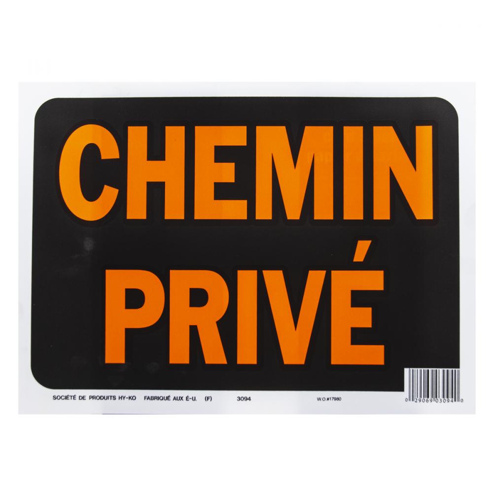 10pk Sign Chemin Prive 8.5in x 12in