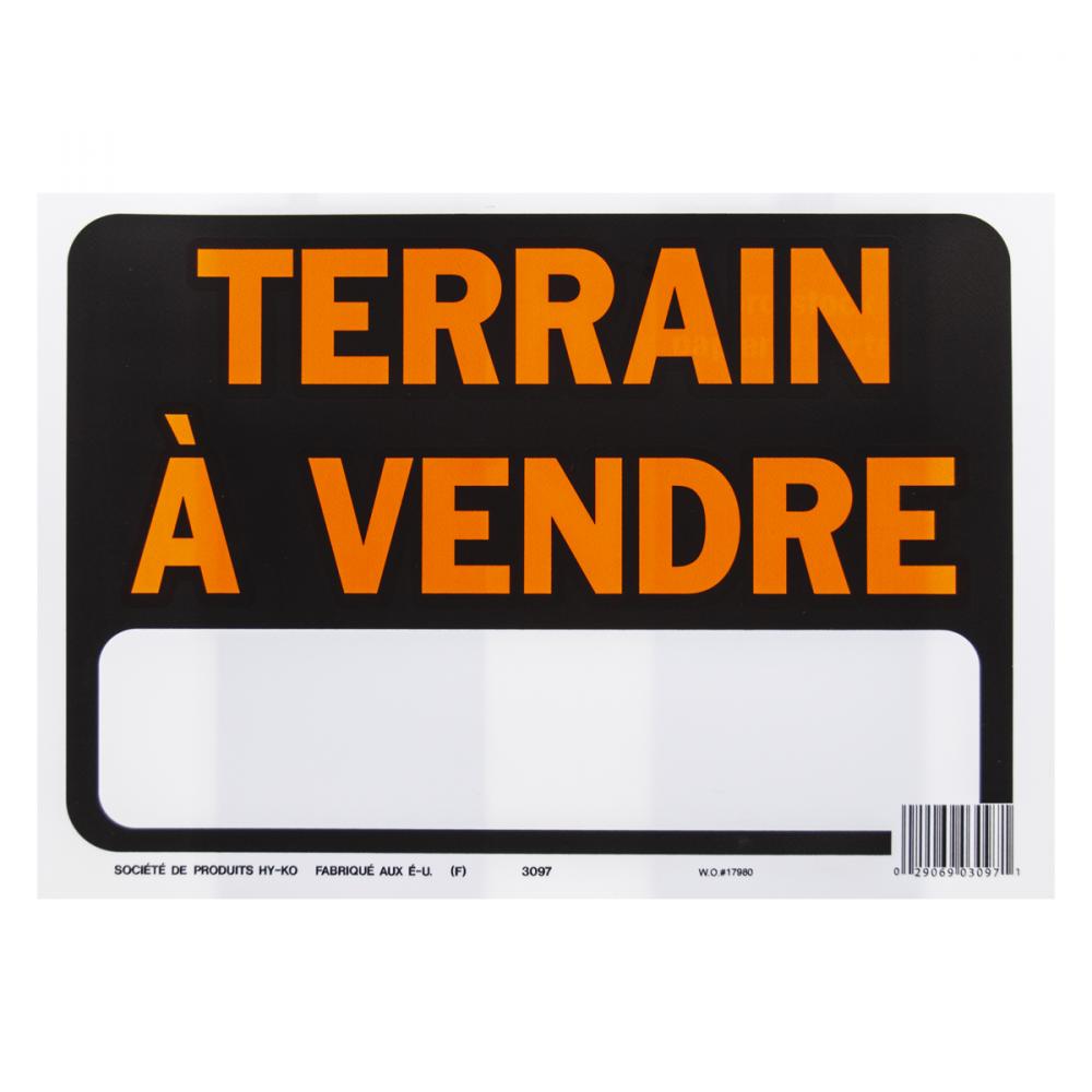 10pk Sign Terrain a Vendre 8.5in x 12in