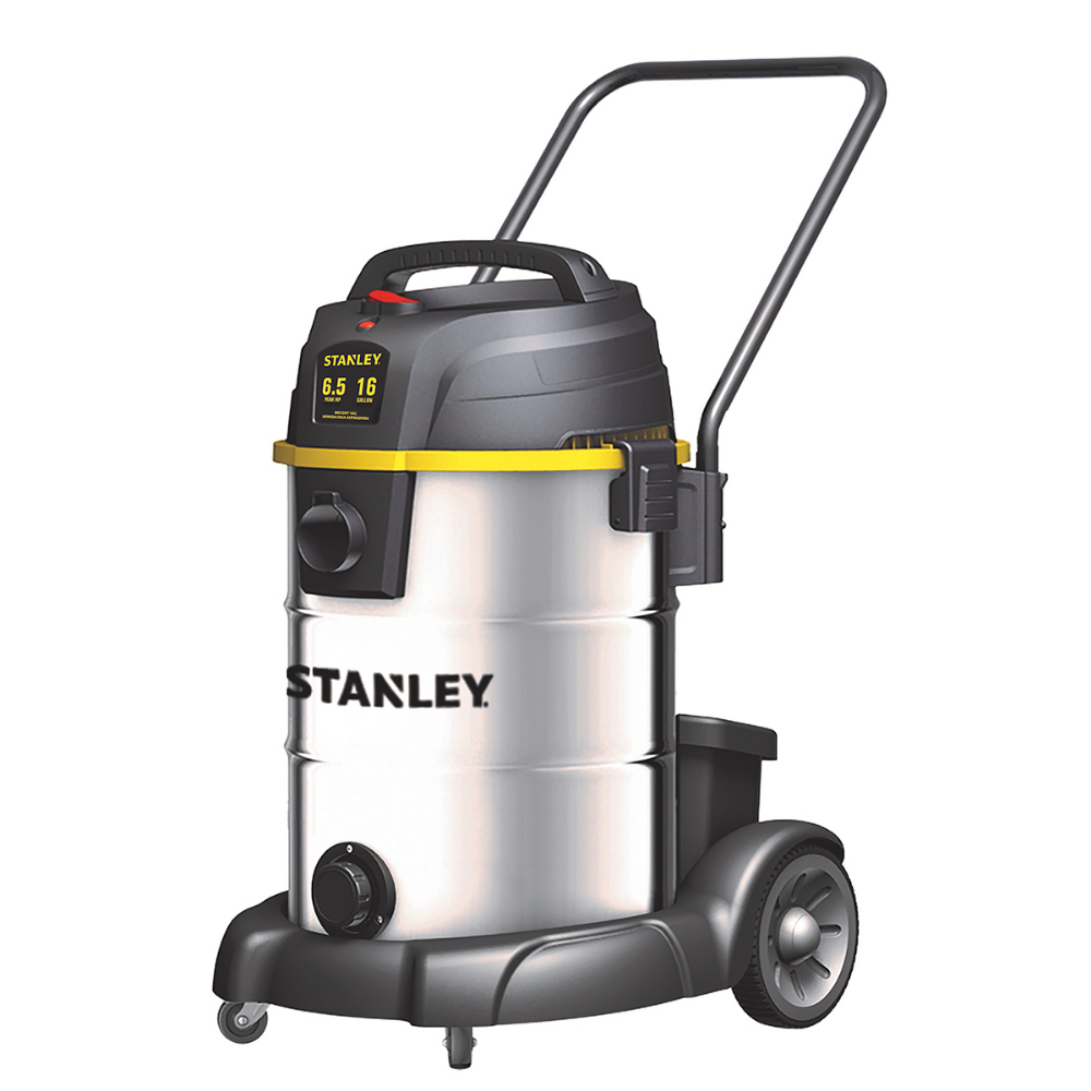 Industrial Wet/Dry Vacuum 16gal 6.5HP Stainless Steel Tank