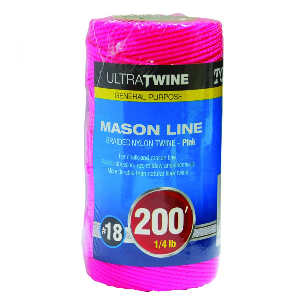 Twisted Nylon Mason Line #18 85g 61m/200ft  Hot Pink