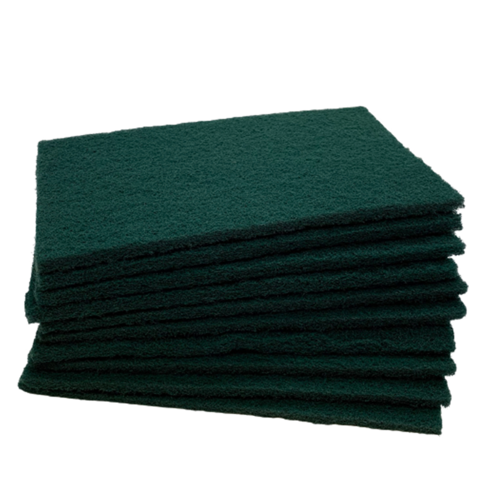 Scour Pads Heavy Duty 9 x 6in Green 10pk