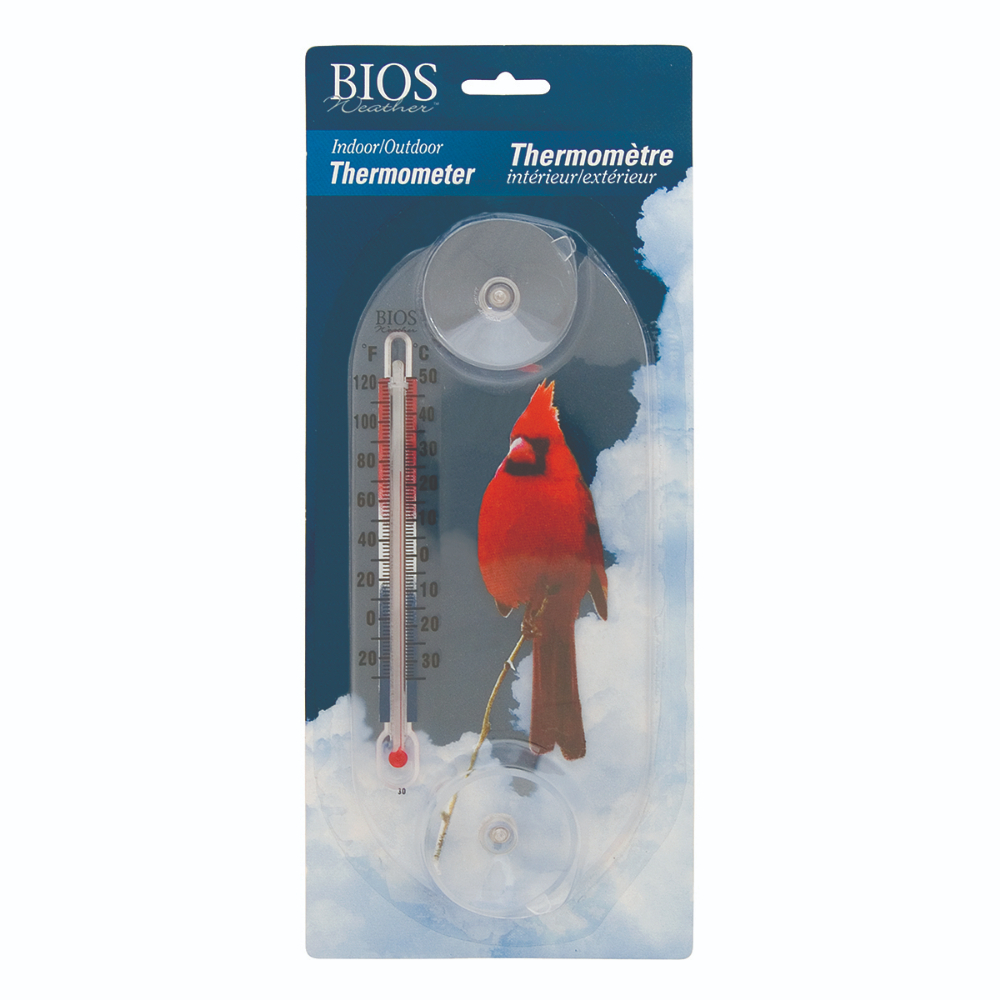 Outdoor Window Thermometer with Suction Cup Cardinal