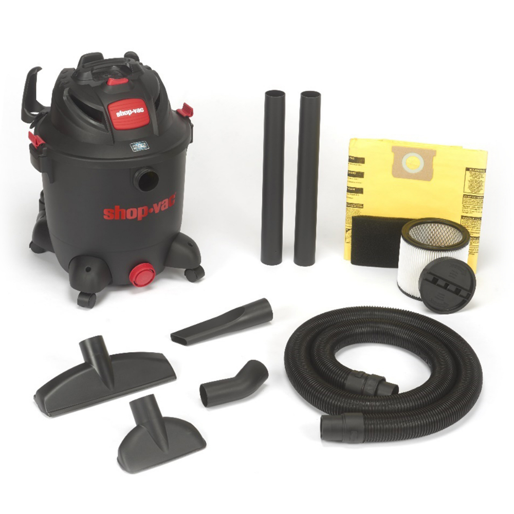 Wet/Dry Vacuum 12-Gallon (45.42L) 5.5 PHP Black With Acc