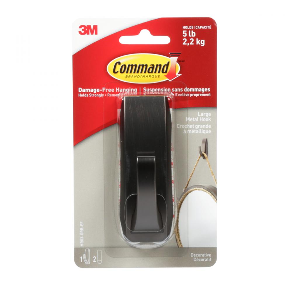 Command™ Bath Hook Large Oil-Rubbed Bronze 5Lb