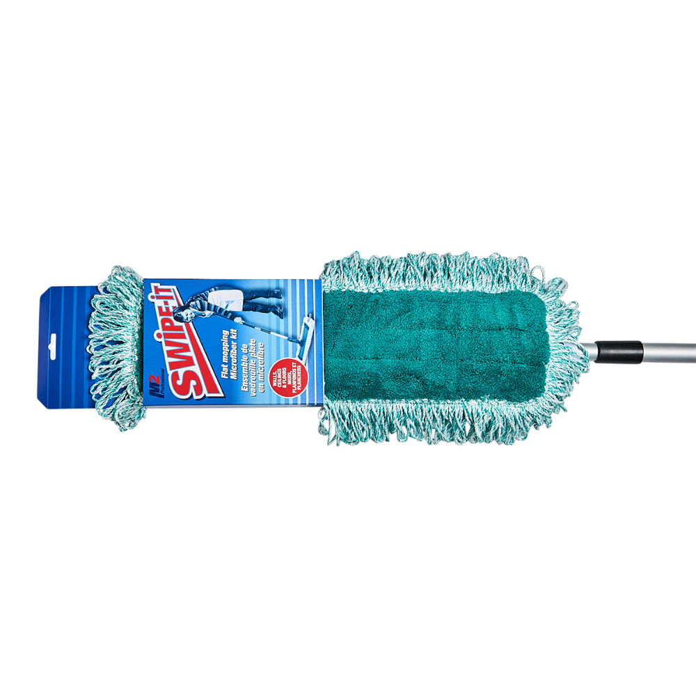 Swipe-It Flat Mop 18in with Microfiber With Velcro Frame & Telescopic Handle