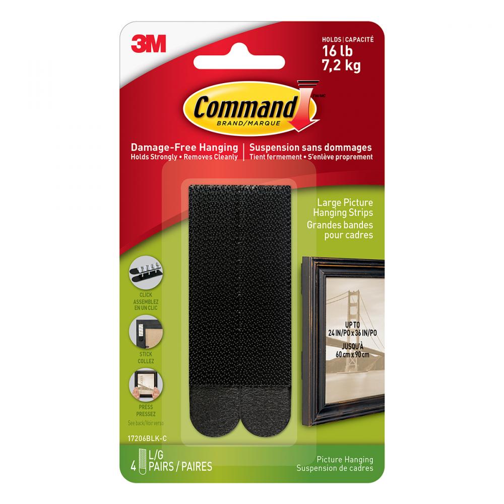 Command™ Picture Hanging Strips Large White 8Pk