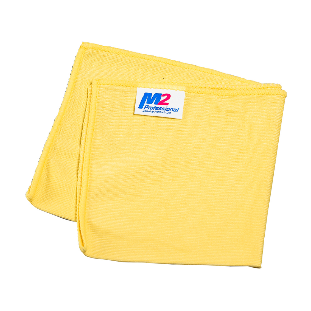 Microfibre Glass Cleaning Cloth 14 x 14&#34; (35 X 35cm) Yellow