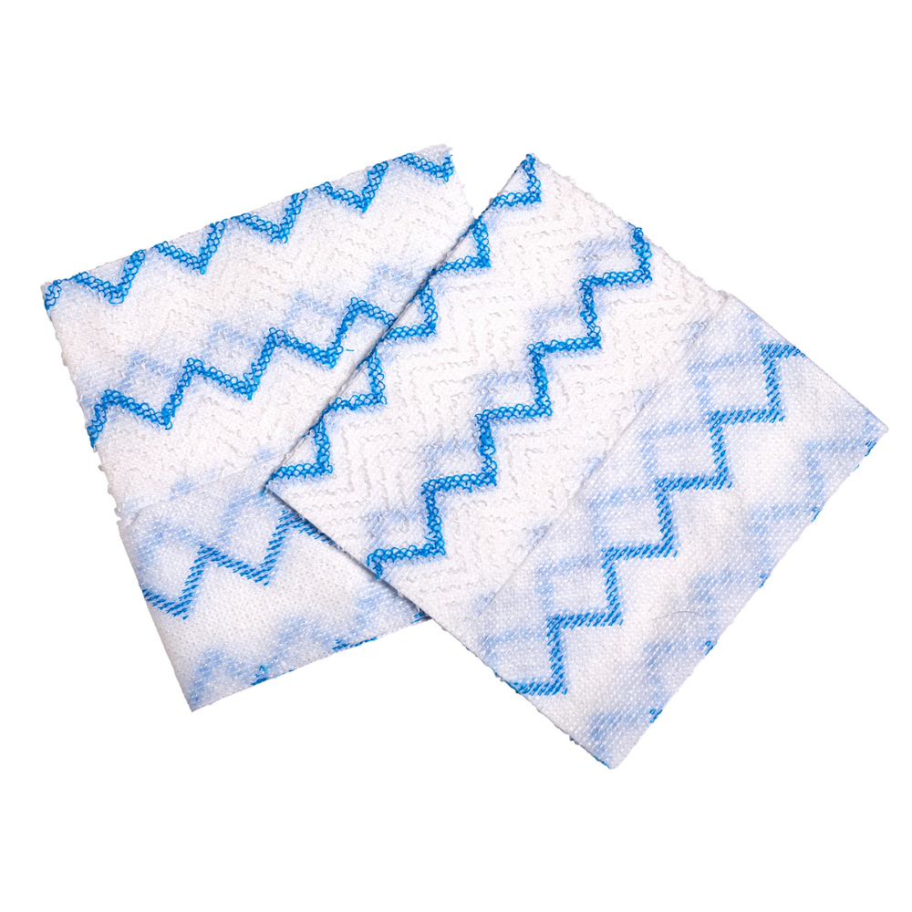 60Pk Disposable Microfibre Cloths 12x12&#34; (30 X 30cm) Blue/White