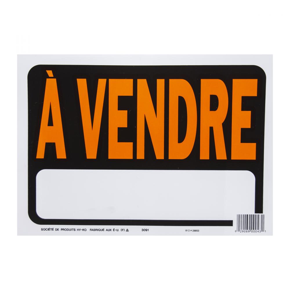 10pk Sign A Vendre 8.5in x 12in