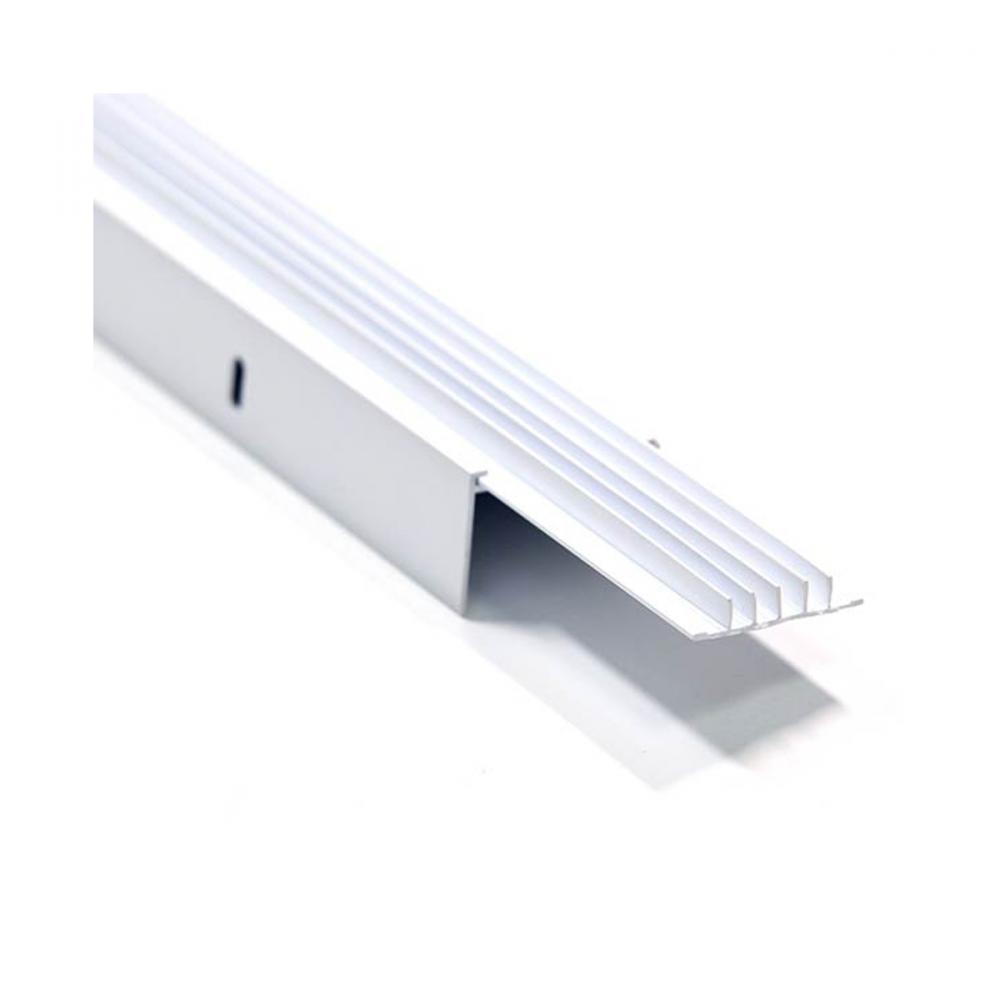 Vinyl U-Shape Door Bottom With Vinyl Fins 36in White