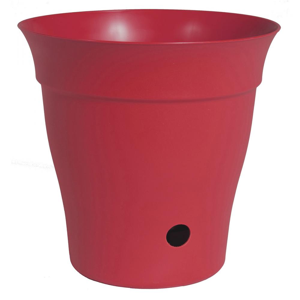 Contempra Pot With Inside Saucer Red 10in