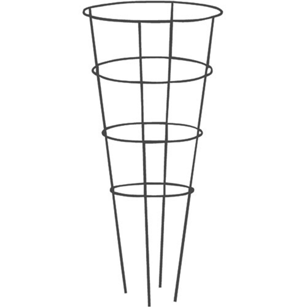 Wire Tomato Cage Powder Coat 4-Ring 42x14&#34; Black