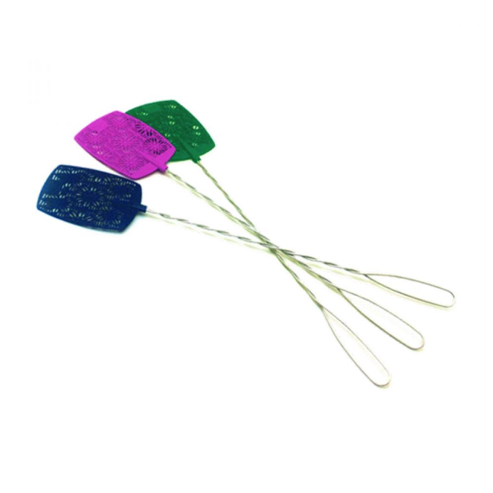 Fly Swatter with Twisted Metal Handle 20.5in