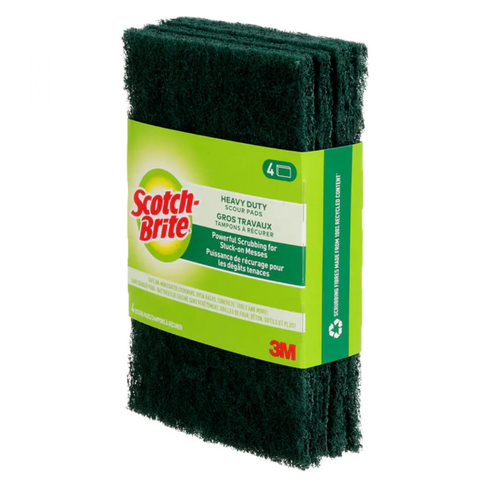 Scotch Brite Heavy Duty Scour Pad 3-1/2x6in 4pk