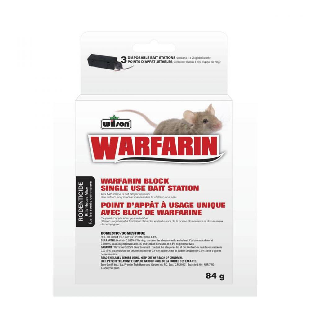 Warfarin Mouse Bait Station Prefilled 28GM