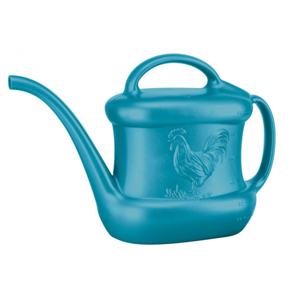 Watering Can Plastic Rooster Motif 3L/102oz Blue