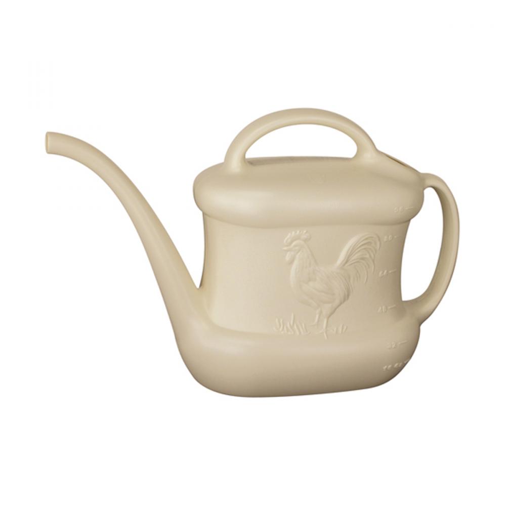 Watering Can Plastic Rooster Motif 3L/102oz Cream