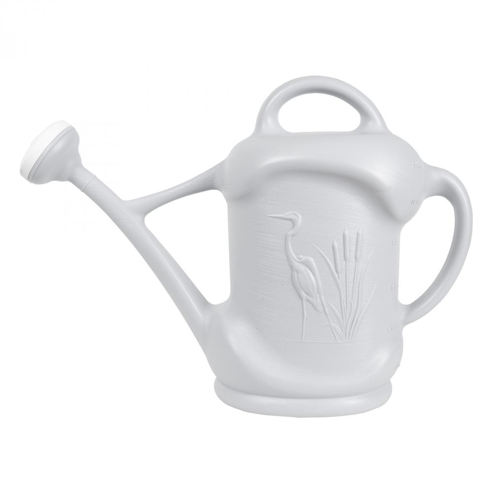 Watering Can Heron Motif 11.3L (3Gal) Plastic Light Grey