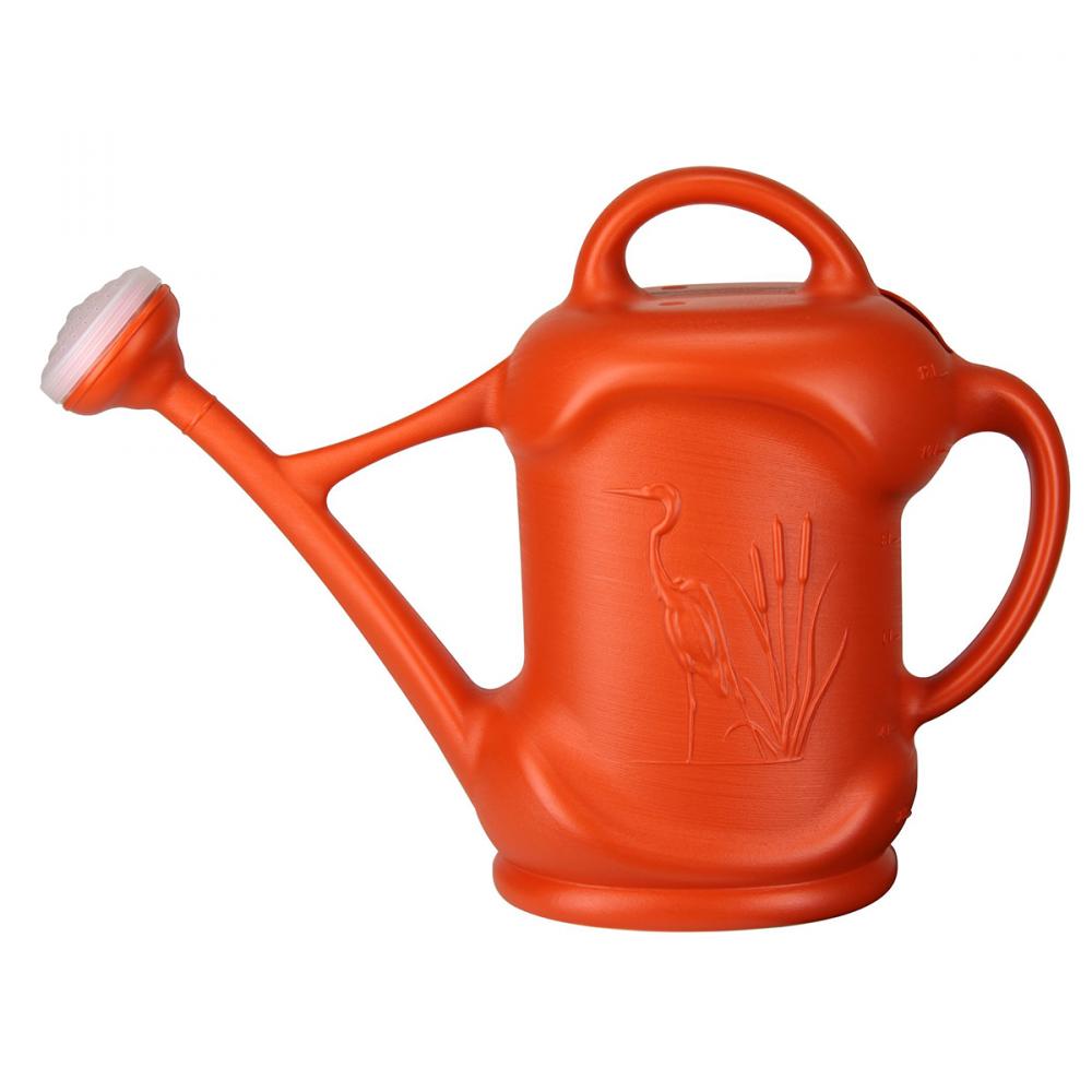 Watering Can Plastic Heron Motif 11.3L/3Gal Orange