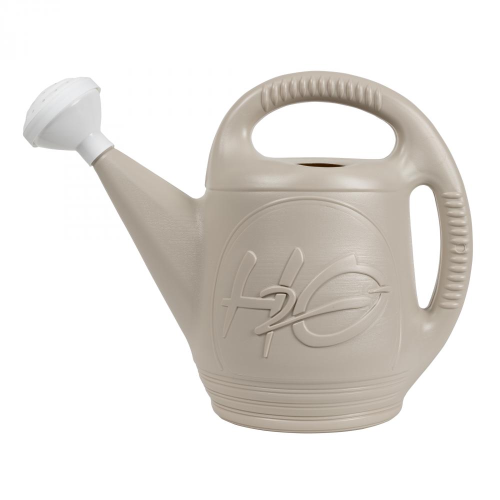 Watering Can H20 Motif 7.6L (2Gal) Plastic Mocha