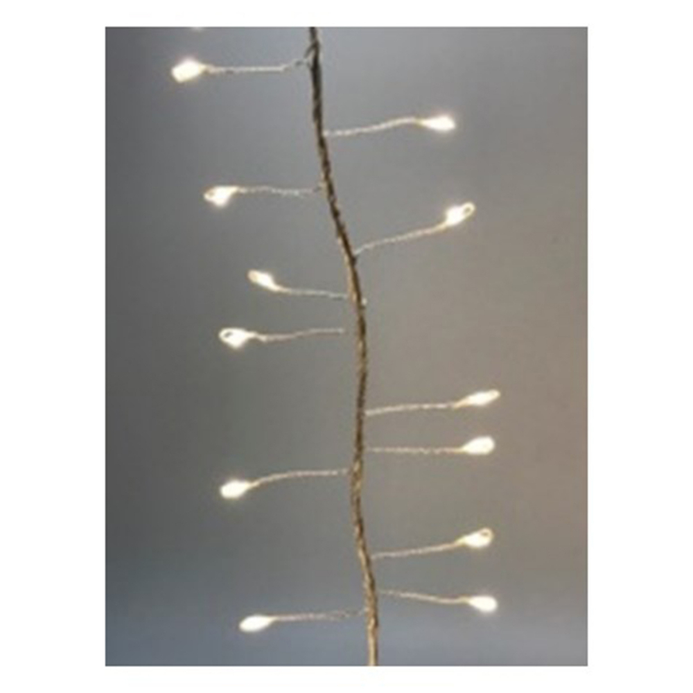 Firecracker Cluster Twinkling Light String 180 Warm White Bulbs 10&#39;