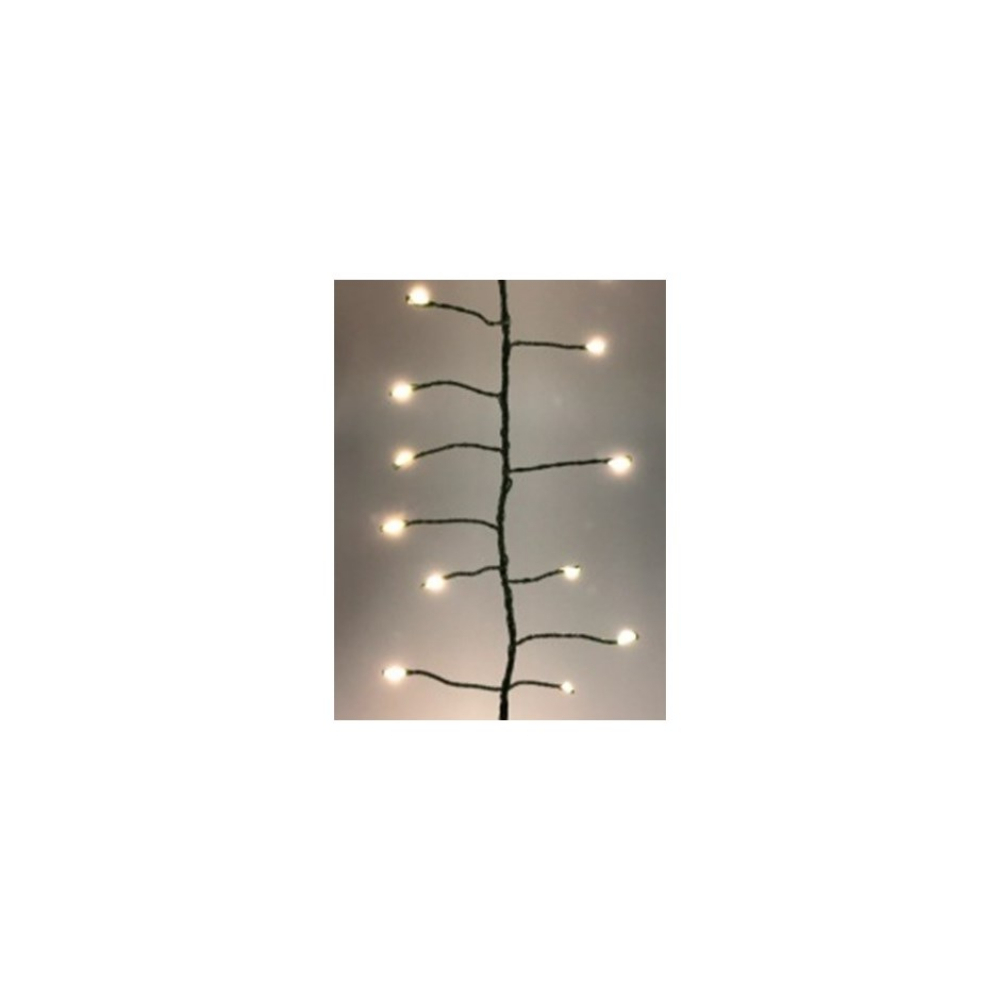 Firecracker Cluster Twinkling Light String 270 Warm White Bulbs 15&#39;